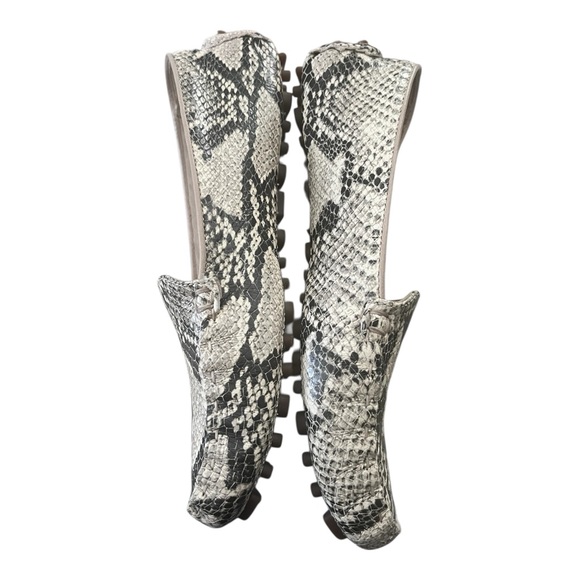 Cole Haan Women's Black and Cream Snakeskin Flats - Picture 6 of 7